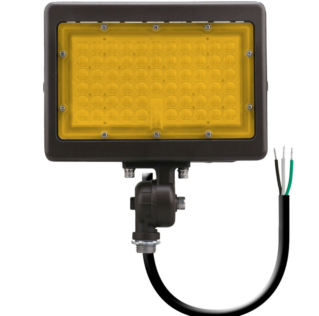 Mini Area Flood Lights: M-Line 2200K, 30W/15W, 120-277V - Bronze