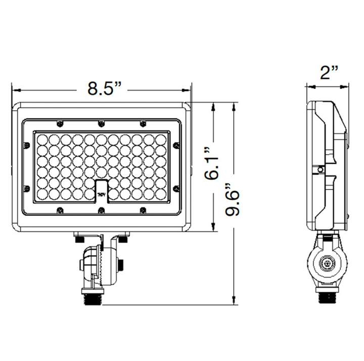 Mini Area Flood Lights: M-Line 2200K, 30W/15W, 120-277V - Bronze