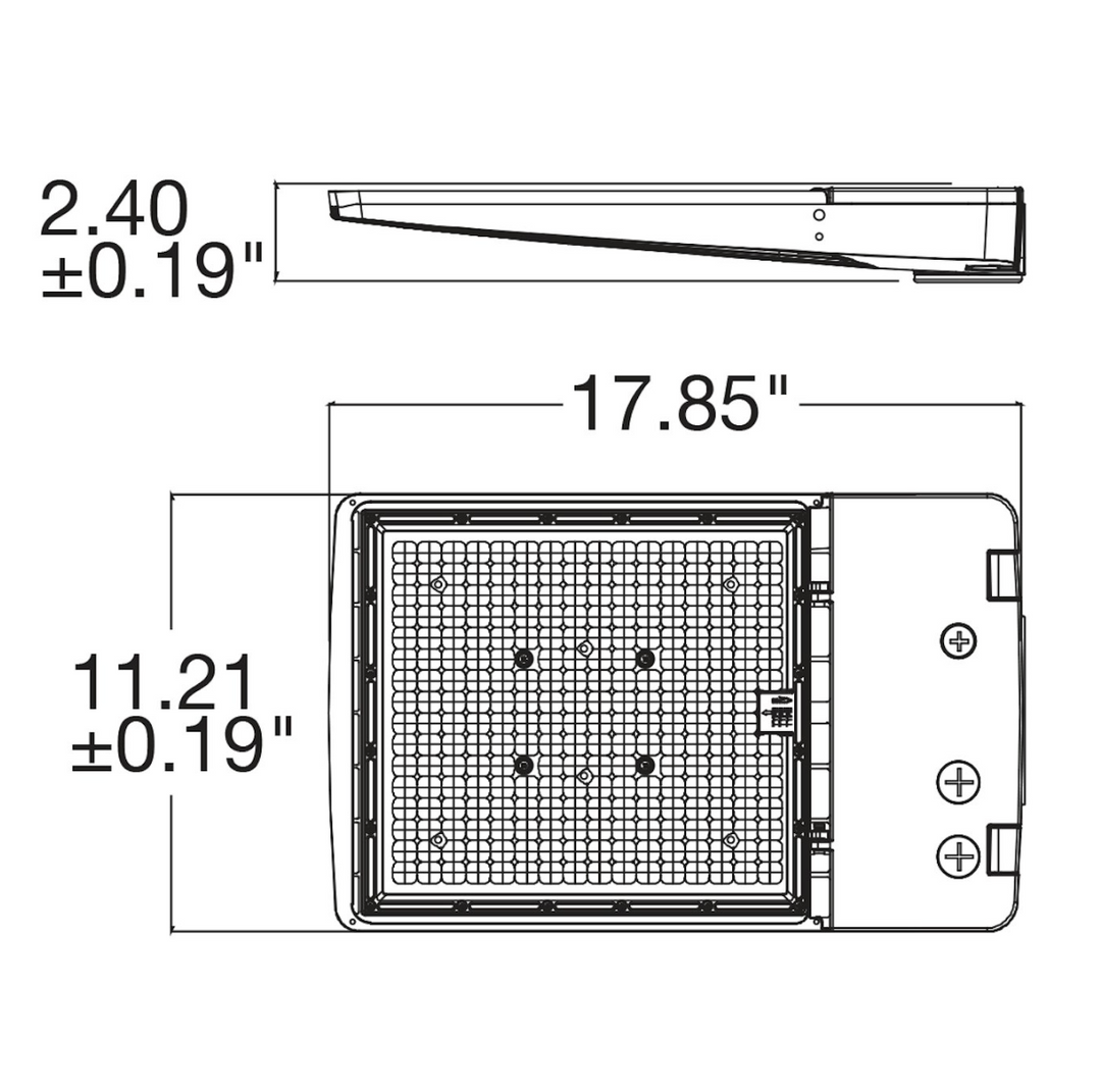 OPTIC-Line Selectable: Large Area Lights 2200K, 430W/400W/370W/340W/310W, 277-480V - Black