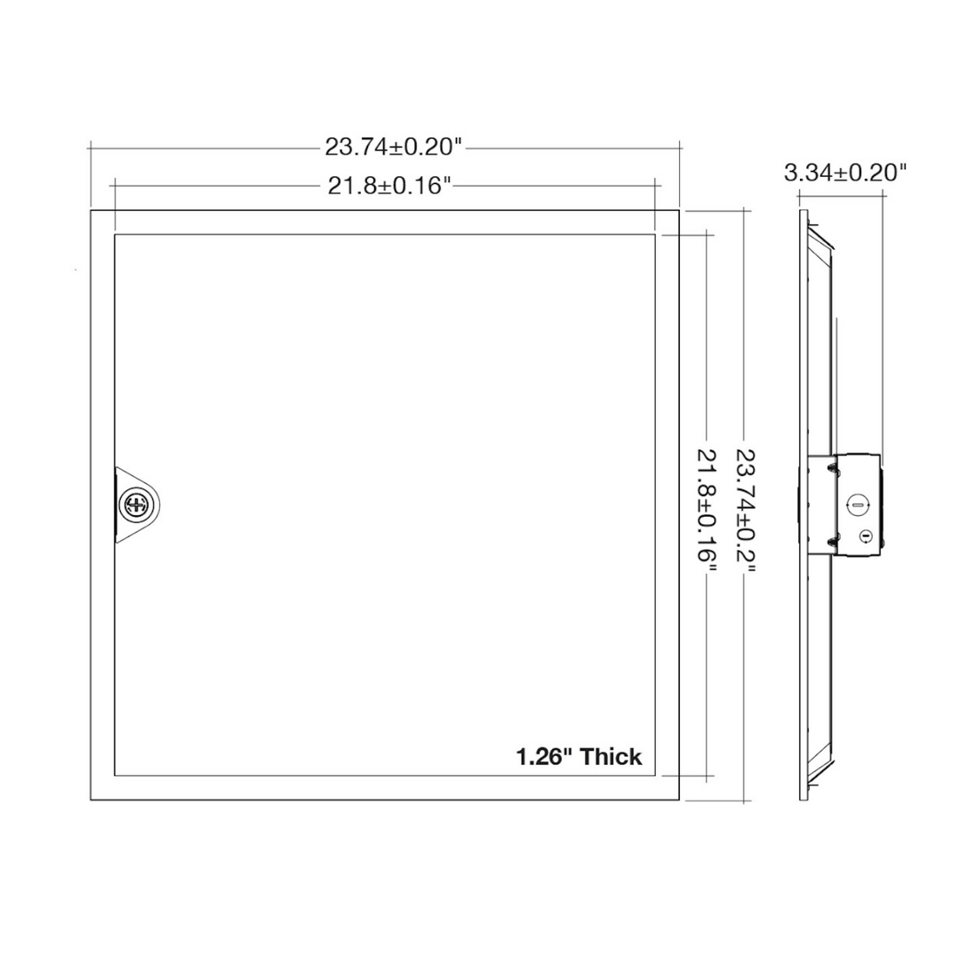 2x2 Backlit-Line: LED Panel High Bay, 120W/165W/215W, 3CCT, 120-277V - White