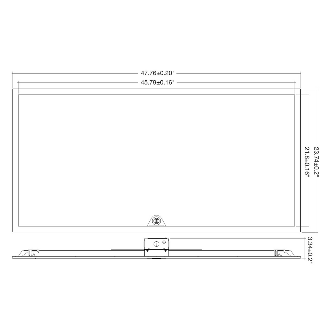 2x4 Backlit-Line: LED Panel High Bay, 120W/165W/215W, 3CCT, 120-277V - White