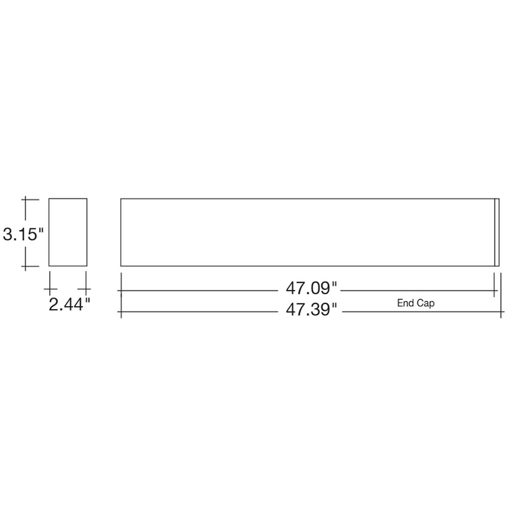 4' Architectural Linear Downlight Frosted, 40W/30W/20W, 5CCT, 120-277V - White