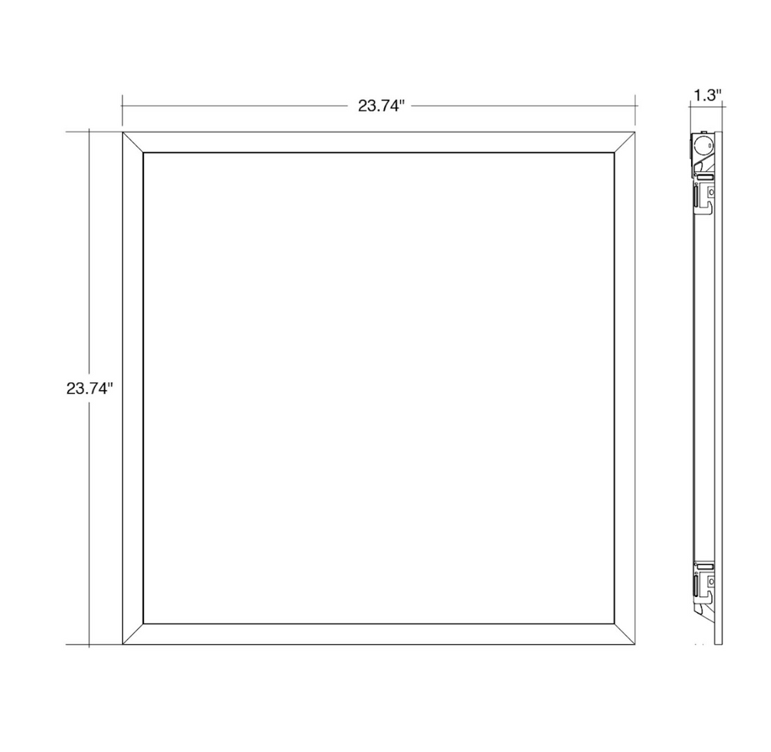 2x2 LED Panel: BackLit Line, 12W/17W/22W/27W/32W, 5CCT, 120-277V - White