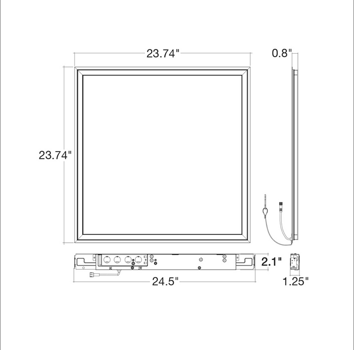 Arcy-Line: 2X2 LED Frame Panels, 16W/24W/32W, 3CCT, 120V-277V - White
