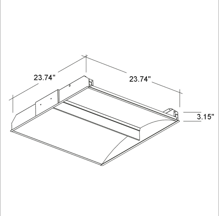 2x2 LED Center Basket Thin LuxLume Troffer, 24W/35W/40W, 4CCT, 120-277V - White