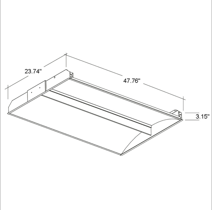 2x4 LED Center Basket Thin LuxLume Troffer, 30W/40W/50W, 4CCT, 120-277V - White