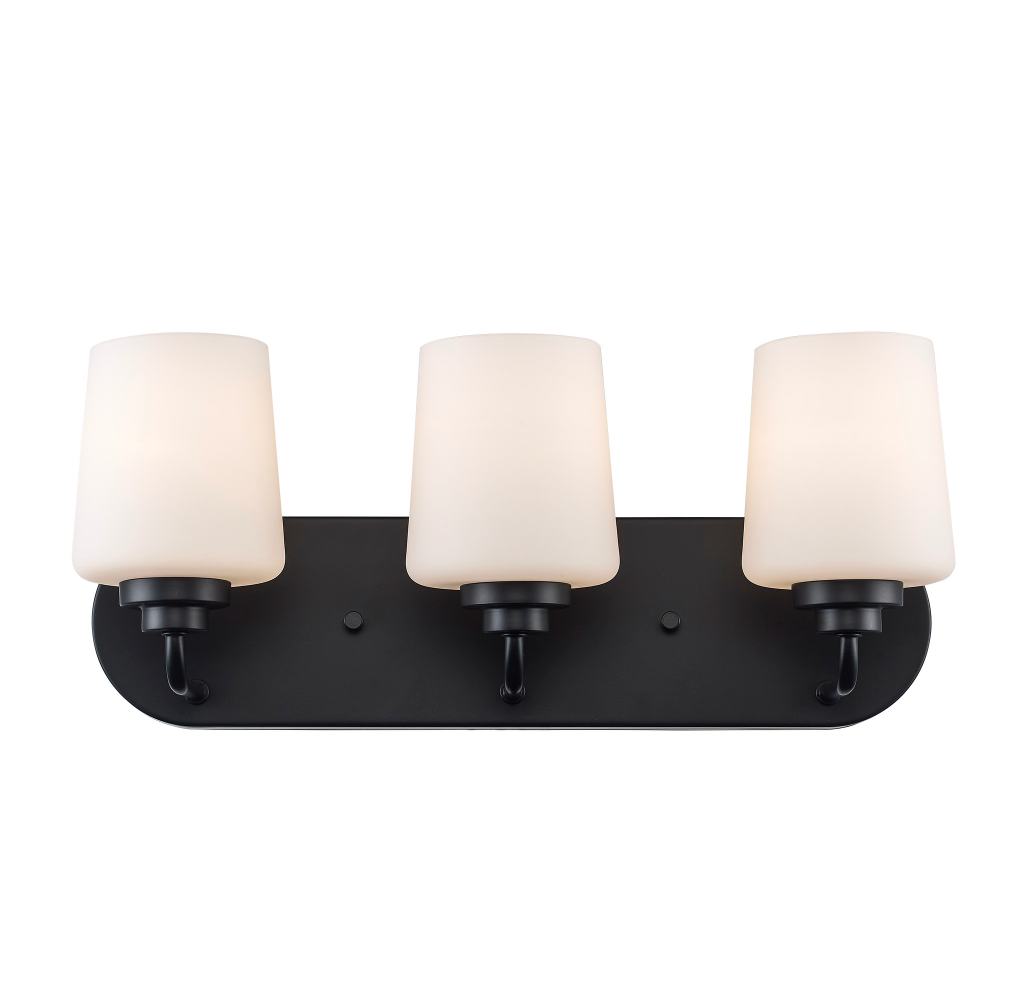 3LT VANITY SLEEK MDRN METAL-BK