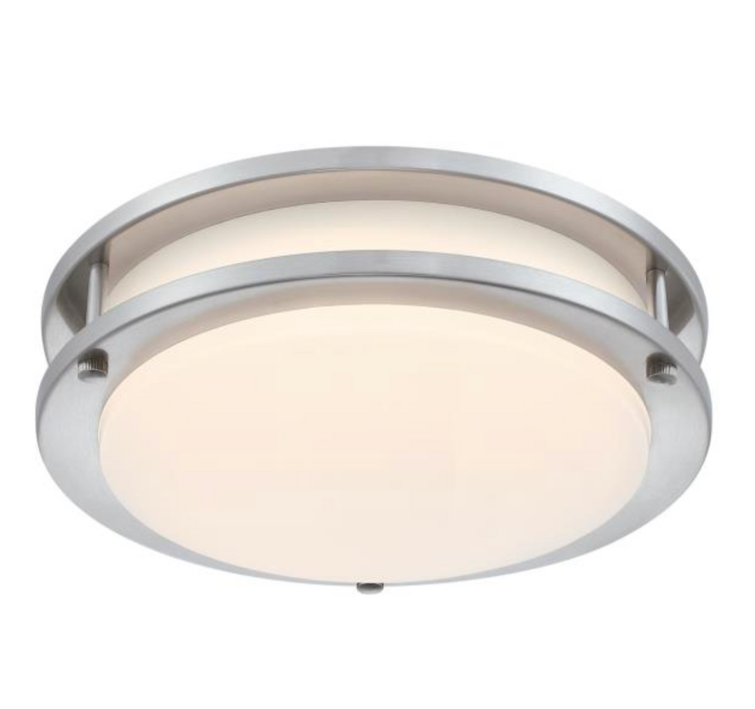 Westinghouse Lauderdale 11-Inch 23W LED Flush Mount - Brushed Nickel