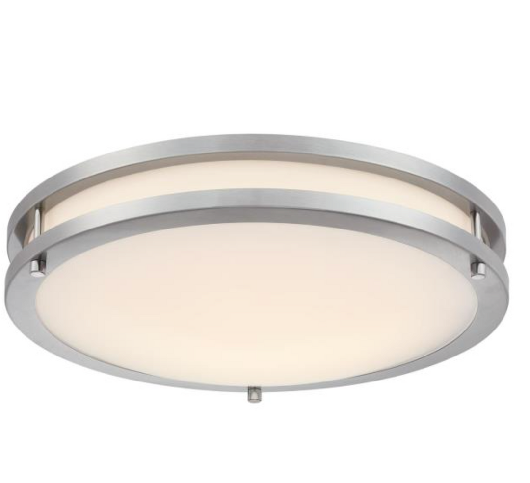 Westinghouse Lauderdale 15.75-Inch 23W LED Flush Mount - Brushed Nickel