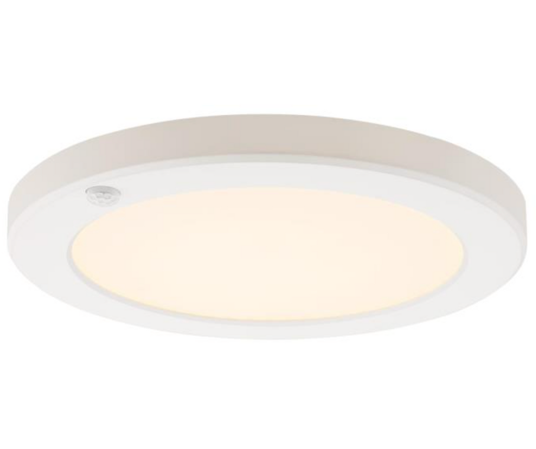 Westinghouse 9-Inch 18W LED Flush Mount with Motion Sensor - White