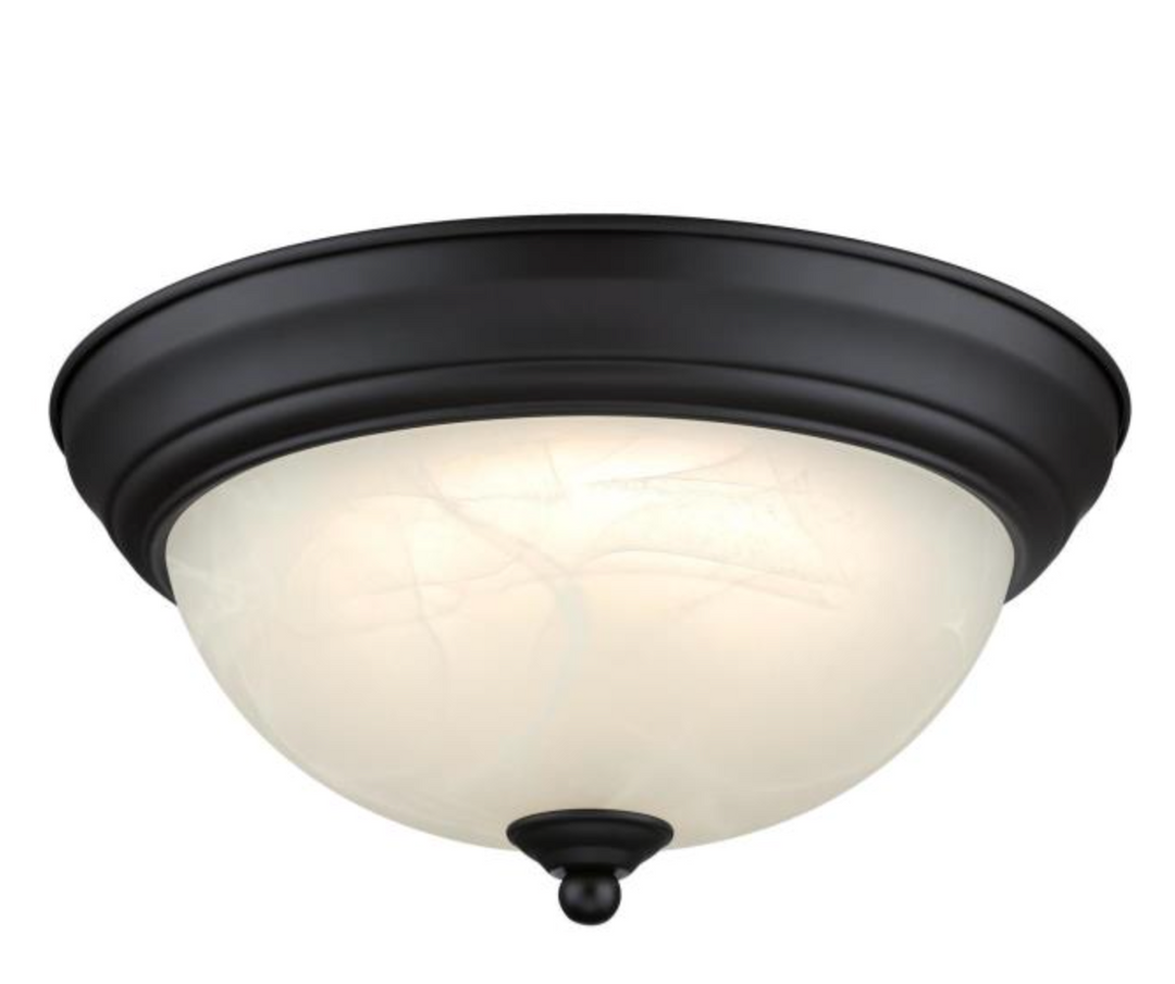 Westinghouse Dubrow 11-Inch 14W LED Flush Mount - Black-Bronze