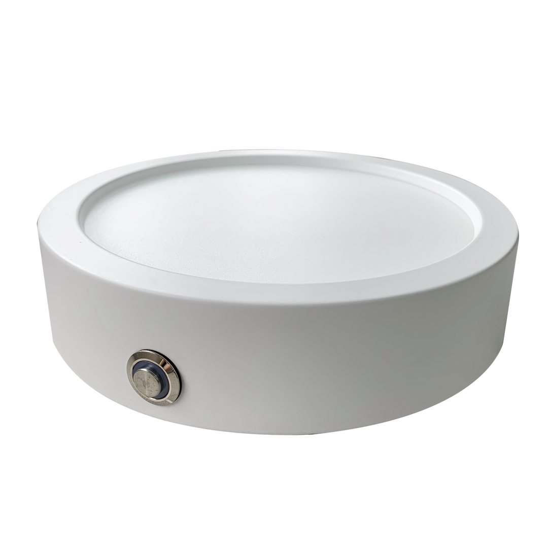 Palomino LED Ultra Slim Flush Mount Ceiling Light with Emergency Back-up 120-277 Volts - White