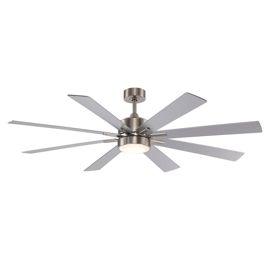 Arden 66" 8-Blade LED Ceiling Fan - Brushed Nickel | F-1038-66 BN
