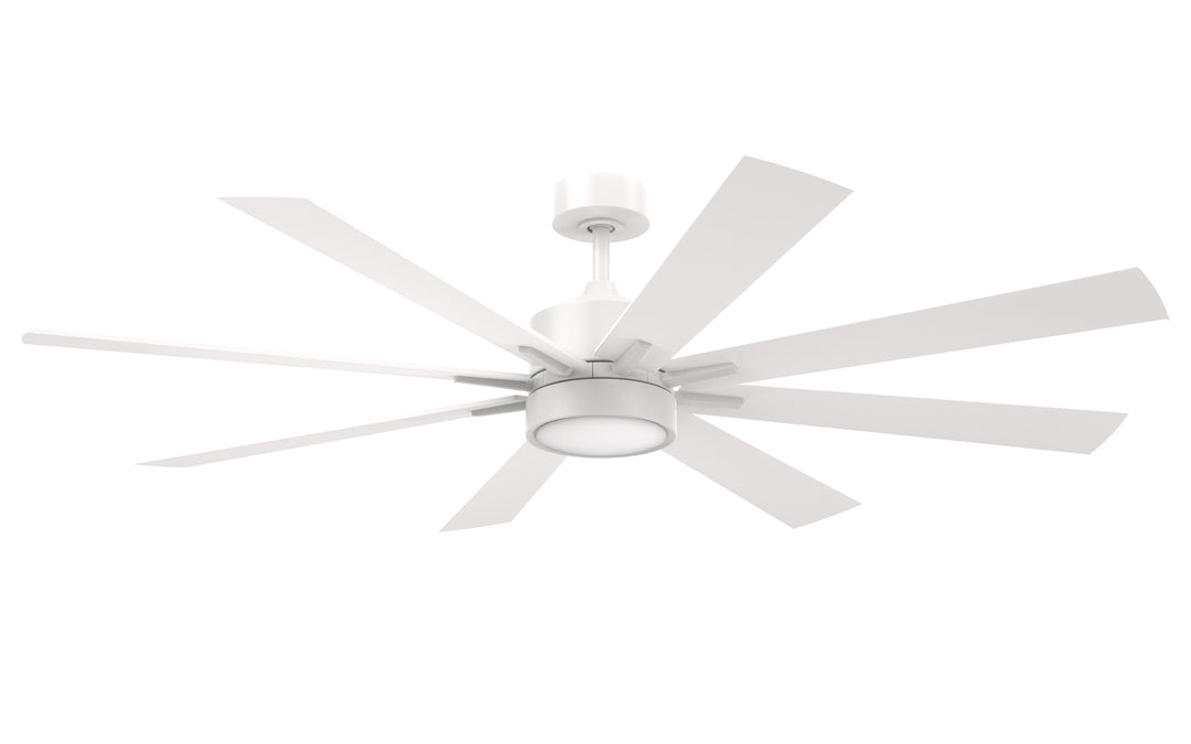 Arden 66" 8-Blade LED Ceiling Fan - White | F-1038-66 WH