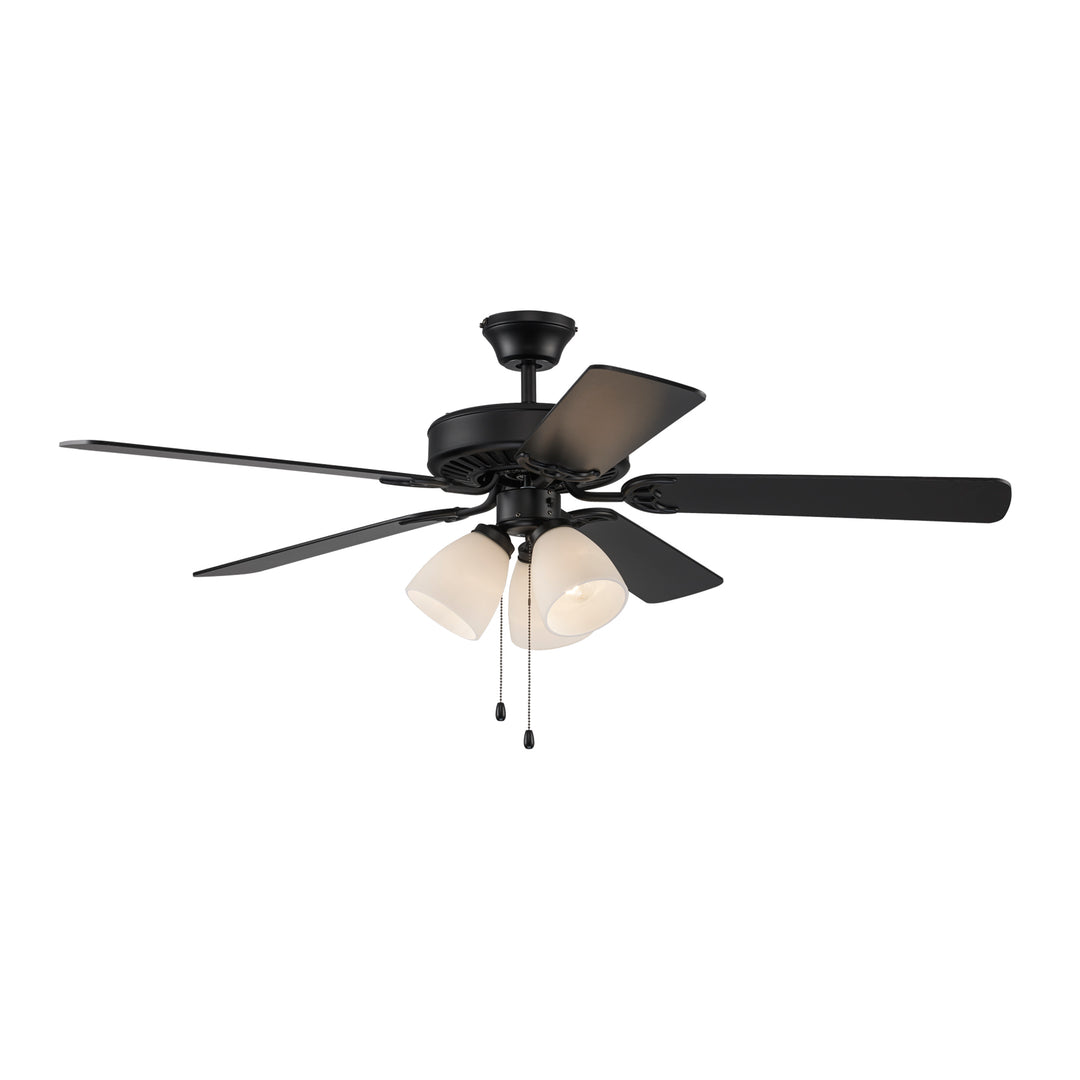 Solana 5-Blade Ceiling Fan With 3-Lights- Black