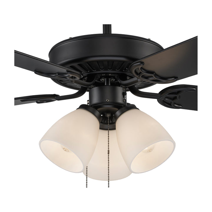 Solana 5-Blade Ceiling Fan With 3-Lights- Black