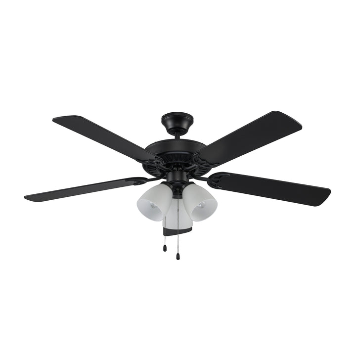 Solana 5-Blade Ceiling Fan With 3-Lights- Black