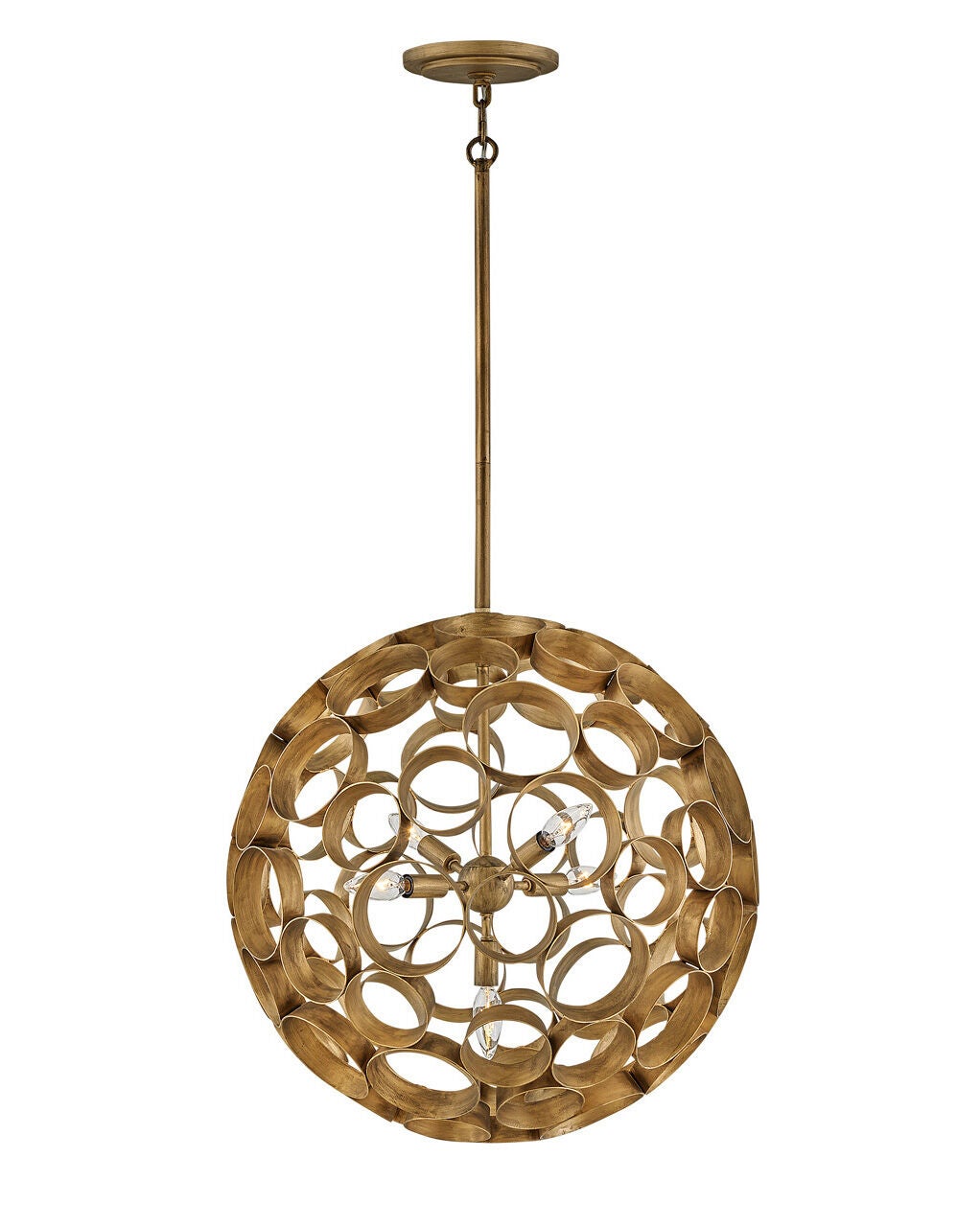 Centric FR30144BNG Small Orb Chandelier - Gold