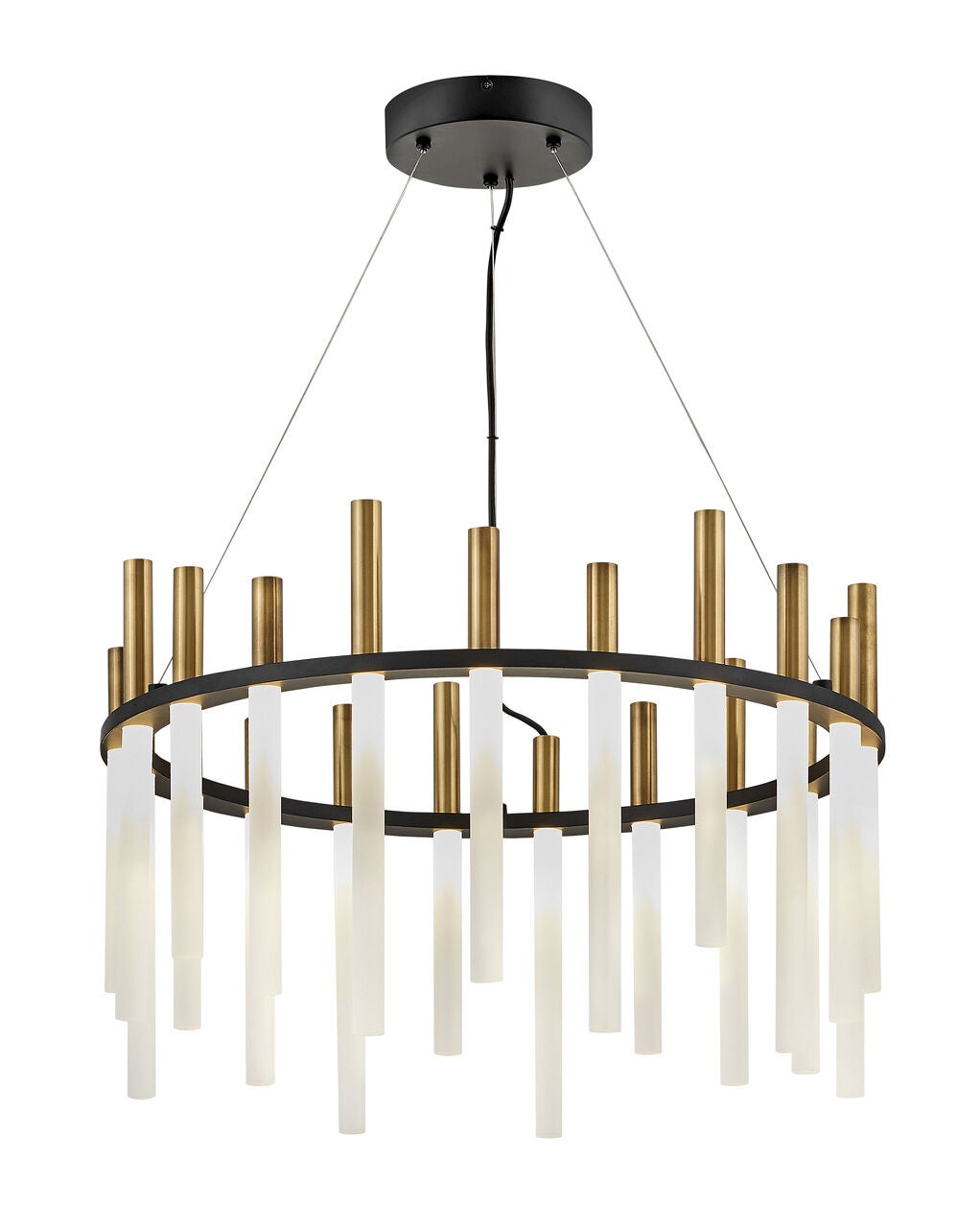 Echo FR30706BLK - Medium LED Single Tier Chandelier - Black