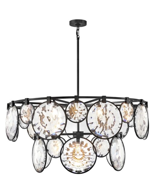 Nala FR31268BLK - Large Multi Tier Chandelier - Black