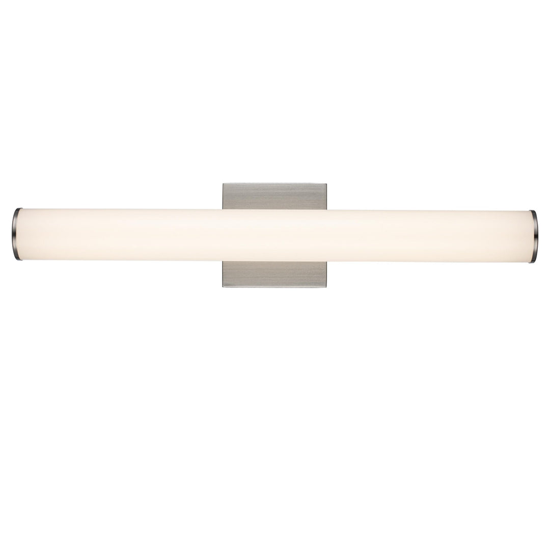 LED Cylandrical Vanity Bar Linear Led Frosted - Brushed Nickel