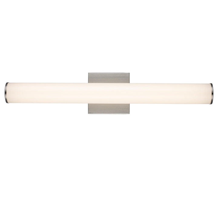 LED Cylandrical Vanity Bar Linear Led Frosted - Brushed Nickel