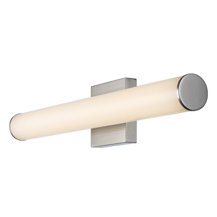 LED Cylandrical Vanity Bar Linear Led Frosted - Brushed Nickel