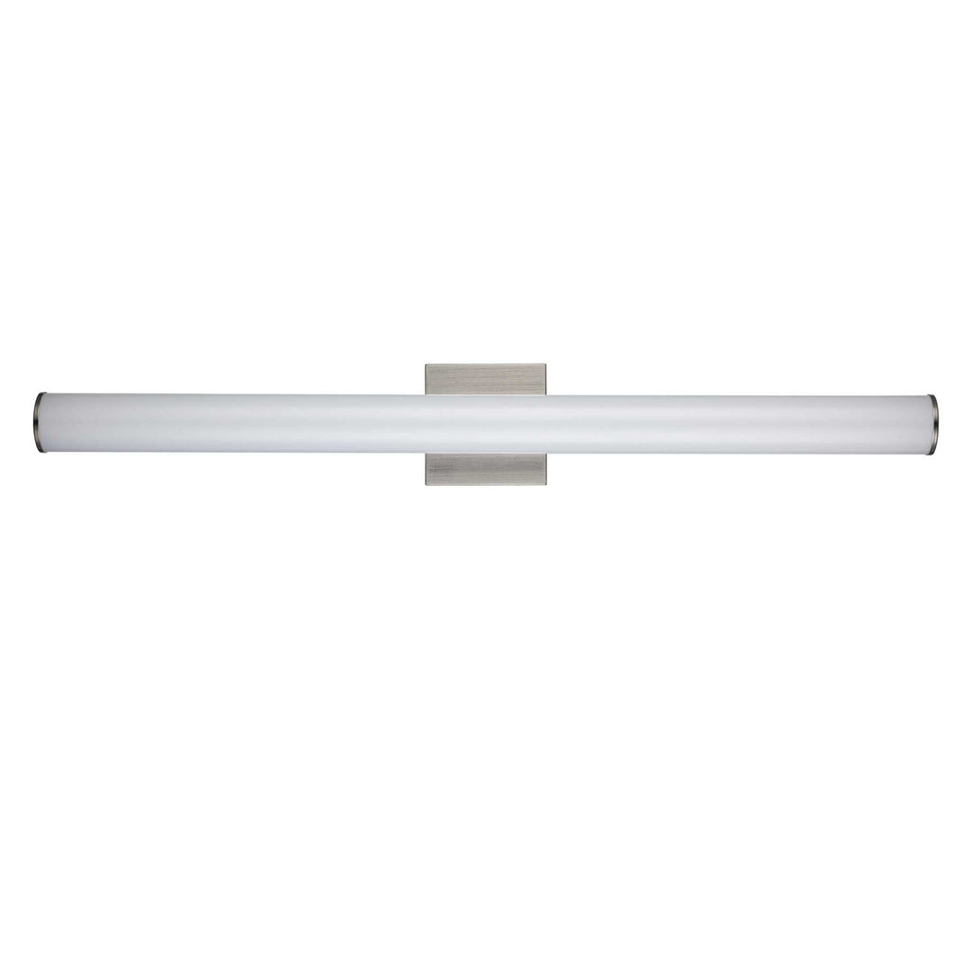 LED Cylandrical Vanity Bar Linear Frosted - Brushed Nickel