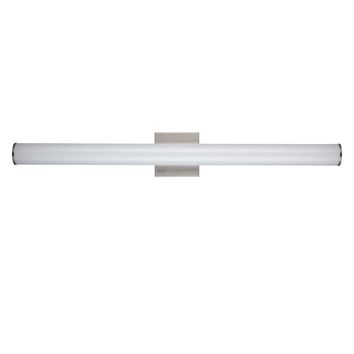 LED Cylandrical Vanity Bar Linear Frosted - Brushed Nickel