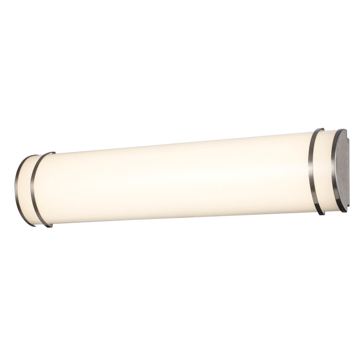 LED Marlow Contemporary Wall Light Double Ring - Brushed Nickel