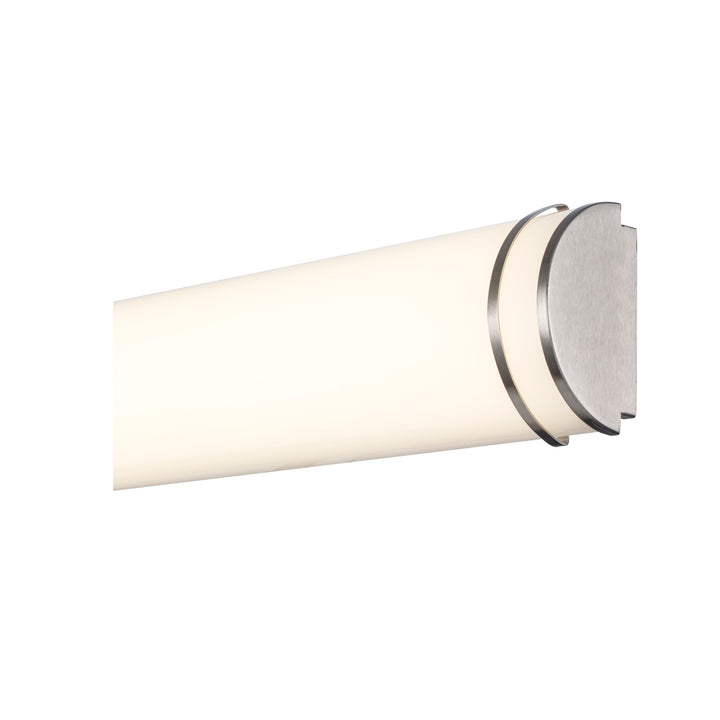 LED Marlow Contemporary Wall Light Double Ring - Brushed Nickel