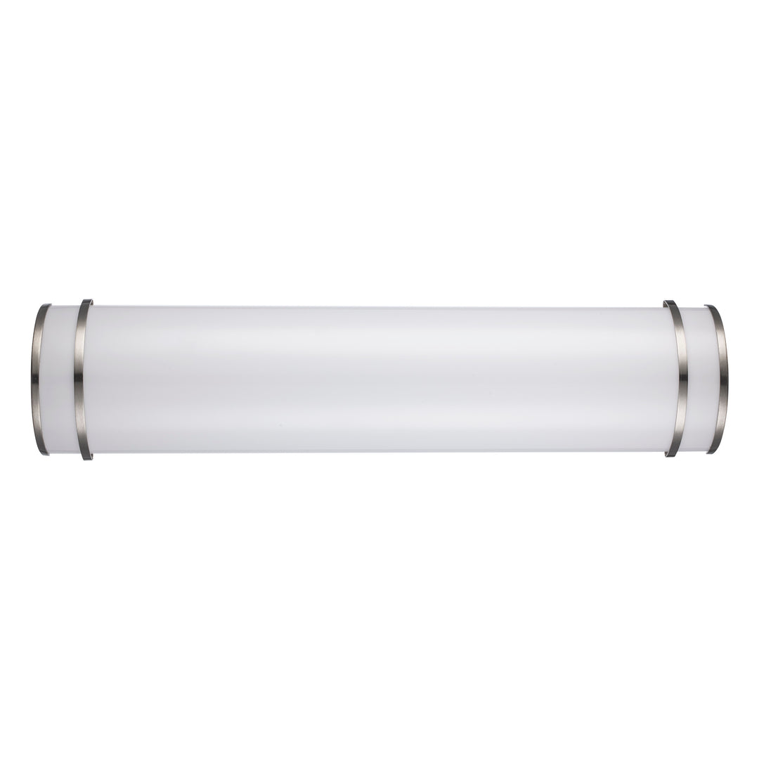 LED Marlow Contemporary Wall Light Double Ring - Brushed Nickel