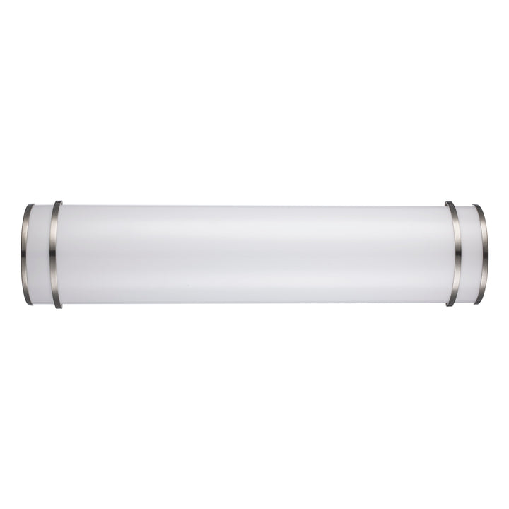 LED Marlow Contemporary Wall Light Double Ring - Brushed Nickel