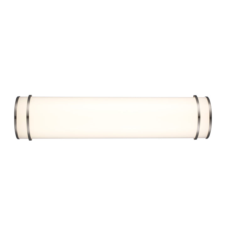 LED Marlow Contemporary Wall Light Double Ring - Brushed Nickel