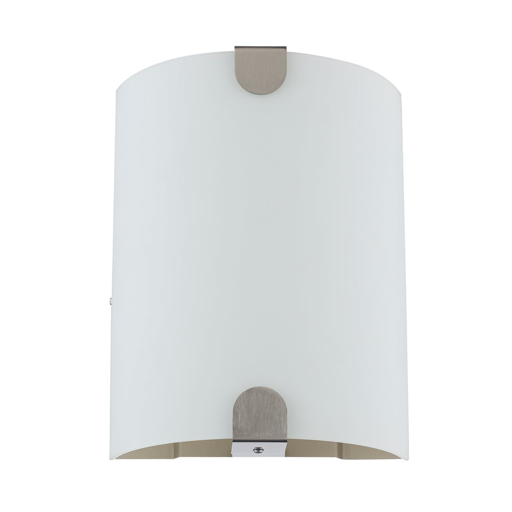Zorand 12" LED Wall Sconce with White Frosted Glass - Brushed Nickel | LED-22970 BN