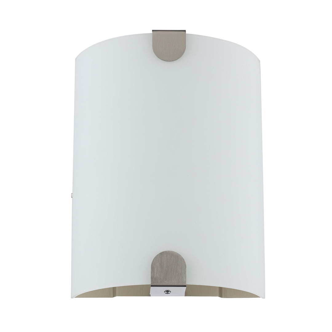 Zorand 12" LED Wall Sconce with White Frosted Glass - Brushed Nickel | LED-22970 BN