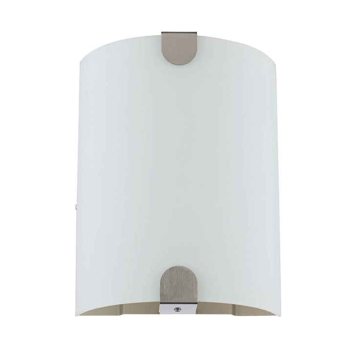 Zorand 12" LED Wall Sconce with White Frosted Glass - Brushed Nickel | LED-22970 BN