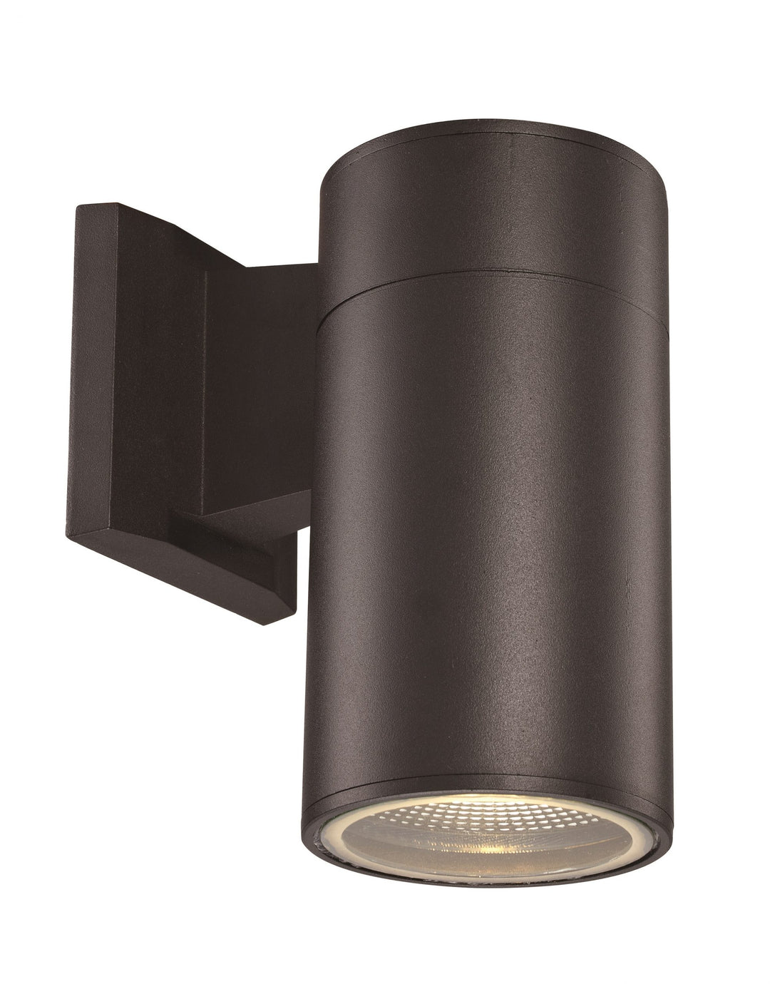 Compact Collection, Tubular/Cylindrical, Outdoor Metal Wall Sconce Light - Black