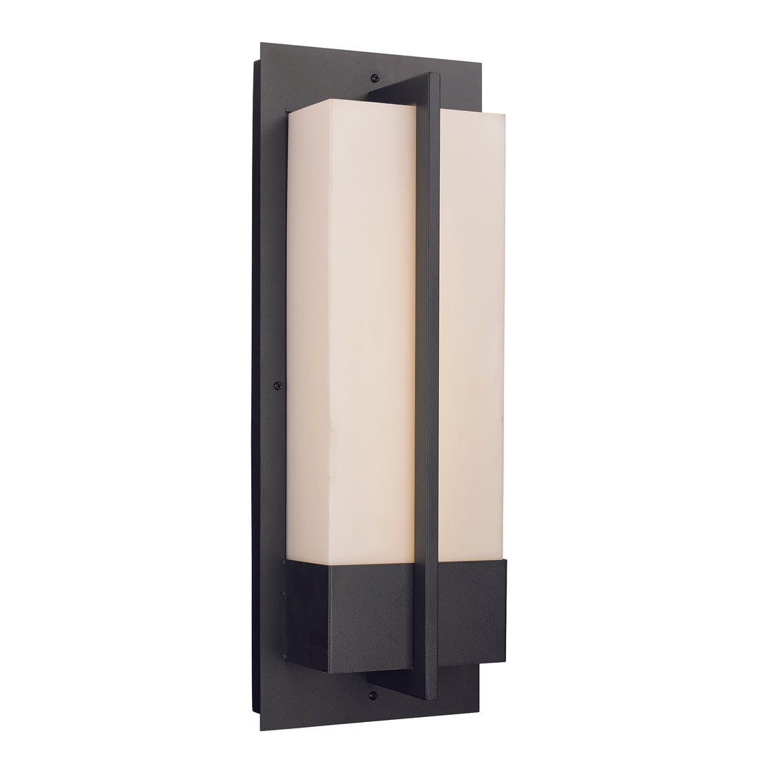 Venue, Rectangular LED Flush Mount, Acrylic and Metal Outdoor Wall Light - Black