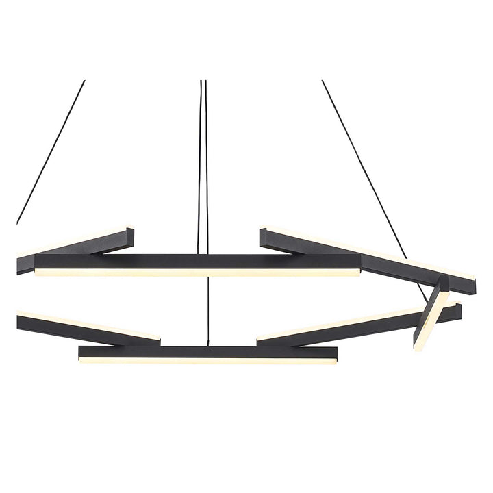 LED Celstia Modern 8 Rods 66W Chandelier - Black