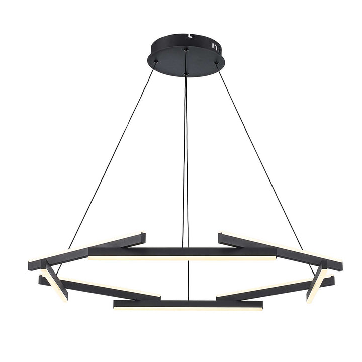 LED Celstia Modern 8 Rods 66W Chandelier - Black