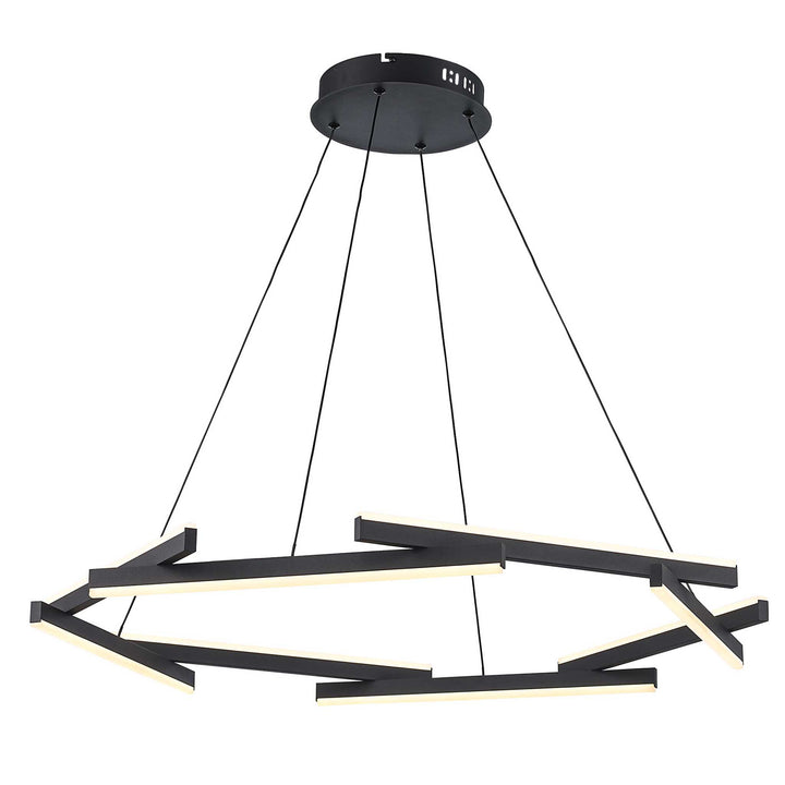 LED Celstia Modern 8 Rods 66W Chandelier - Black