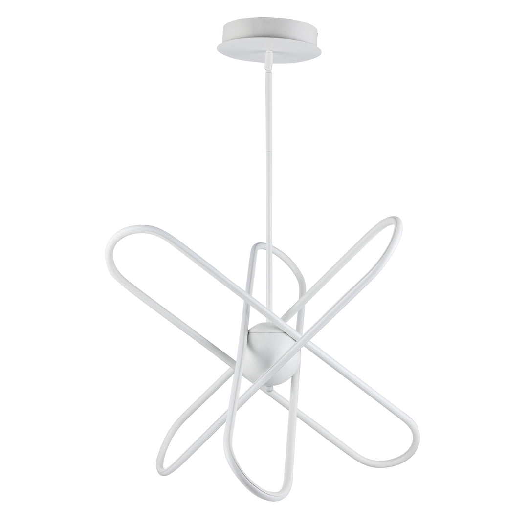 18.7" Modern Skylar LED Atom Burst - White