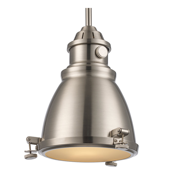 1 - Light 7" Retro Indust  - Brushed Nickel