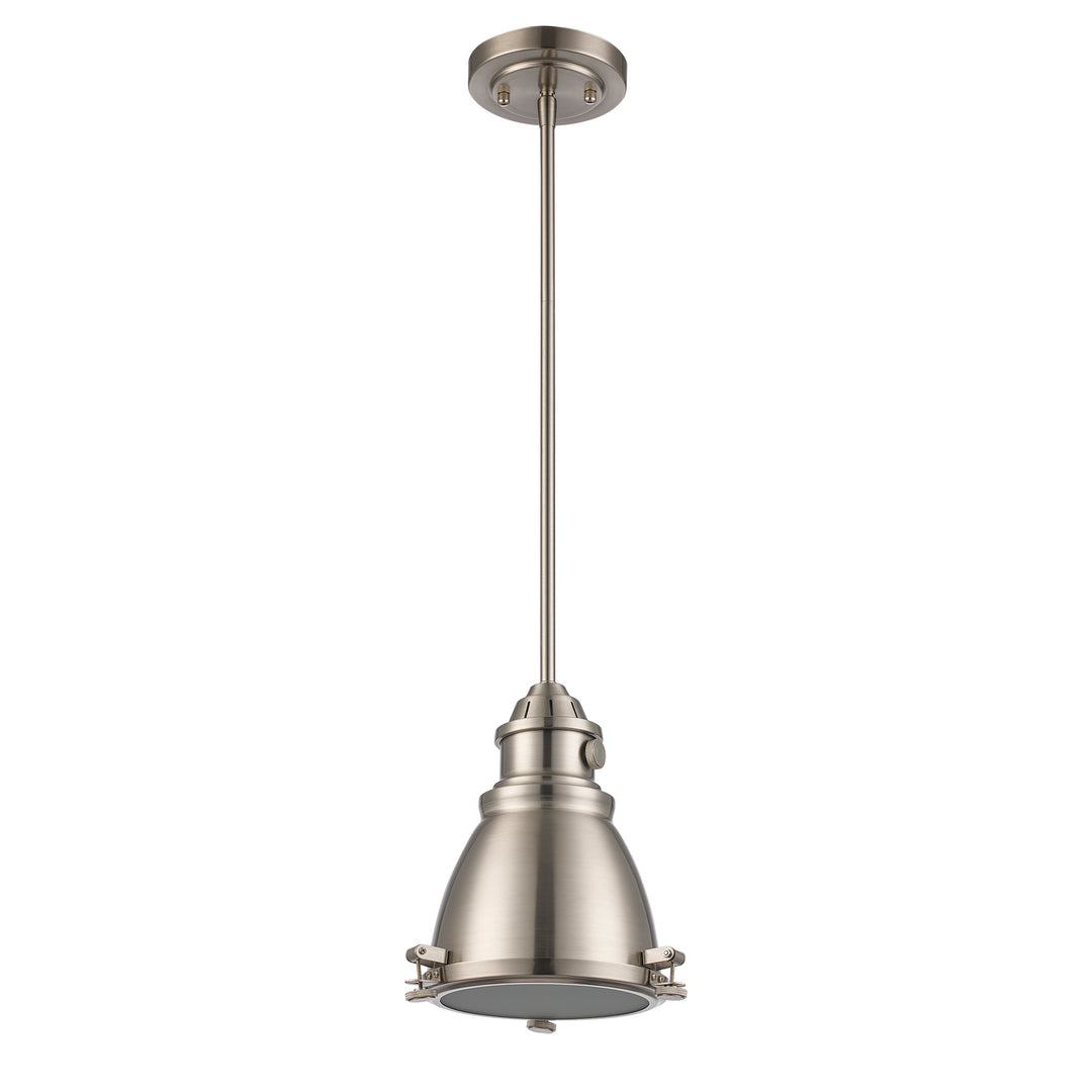 1 - Light 7" Retro Indust  - Brushed Nickel