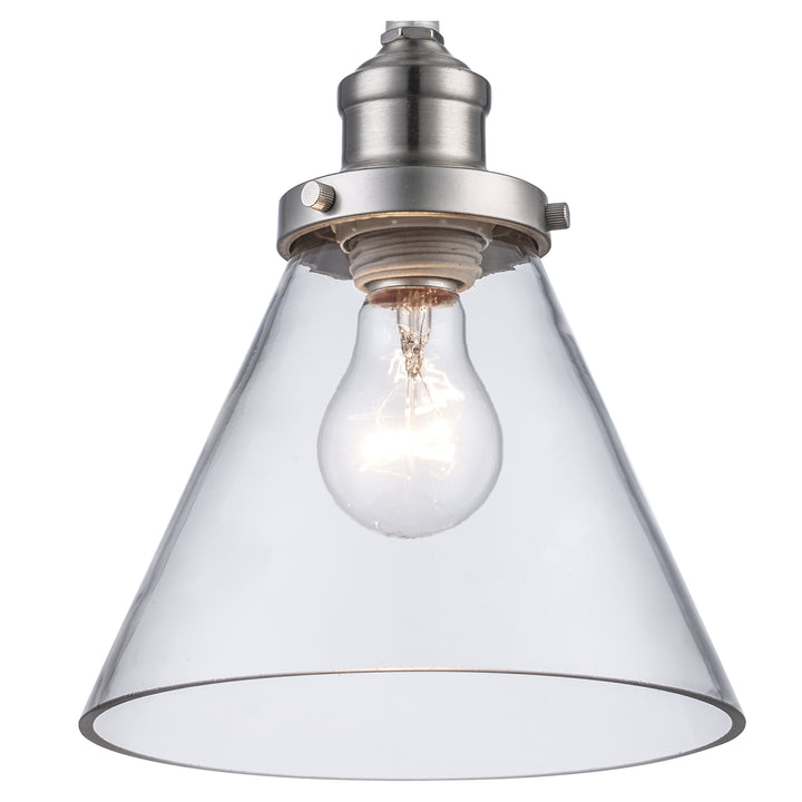 Jenny Single Light 7-1/2" Wide Mini Edison Bulb - Brushed Nickel