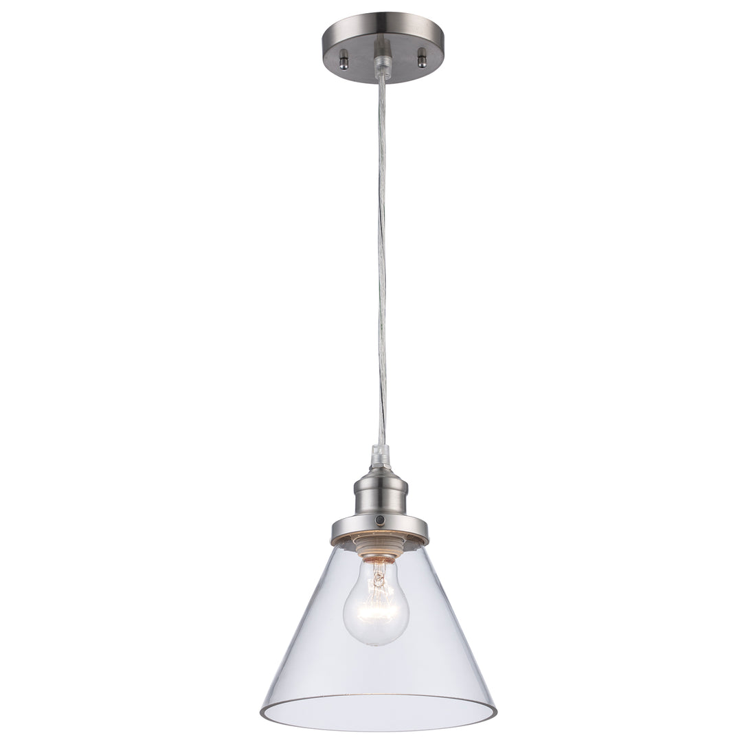 Jenny Single Light 7-1/2" Wide Mini Edison Bulb - Brushed Nickel