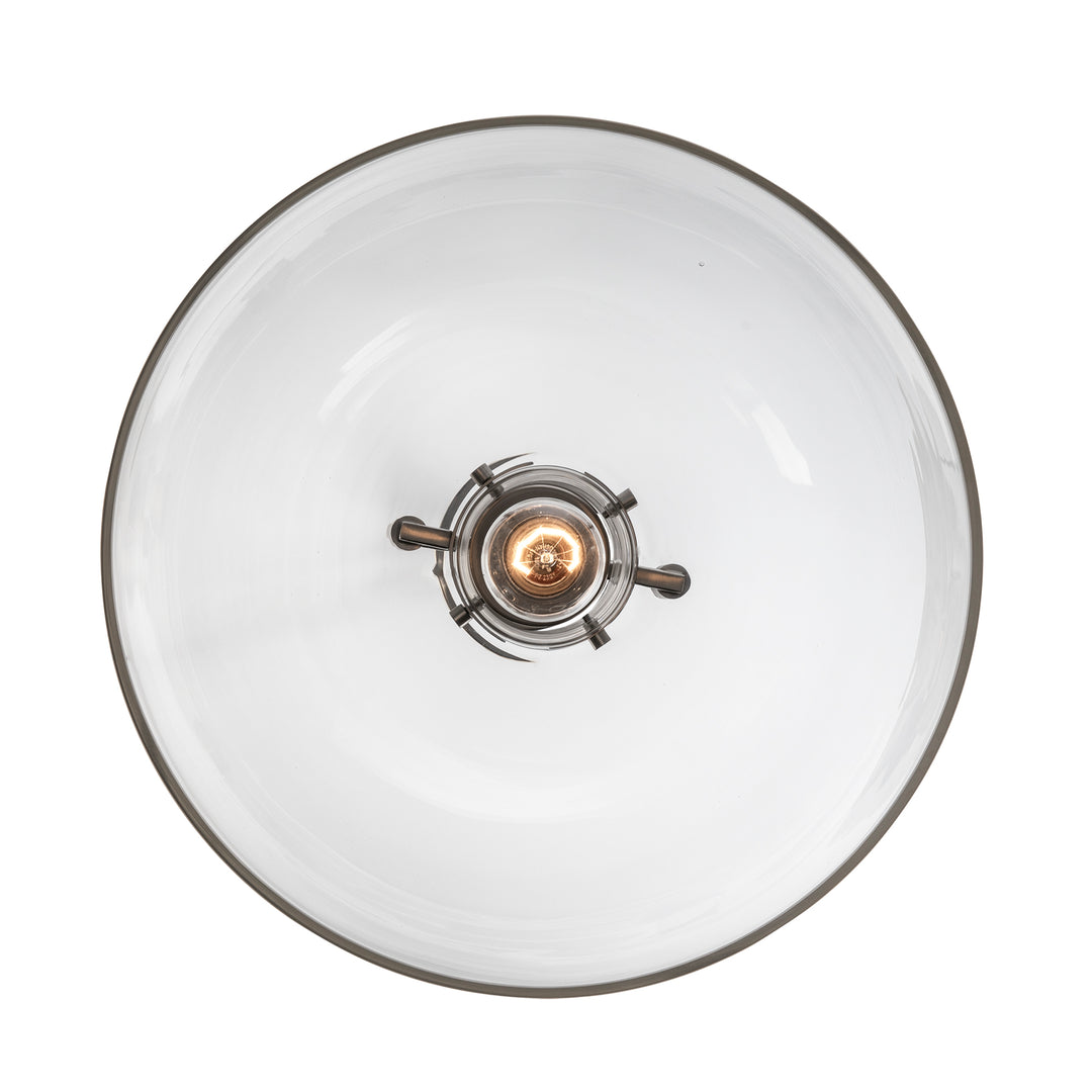 1-Light Curry Shaded Mini Top Handle - Brushed Nickel