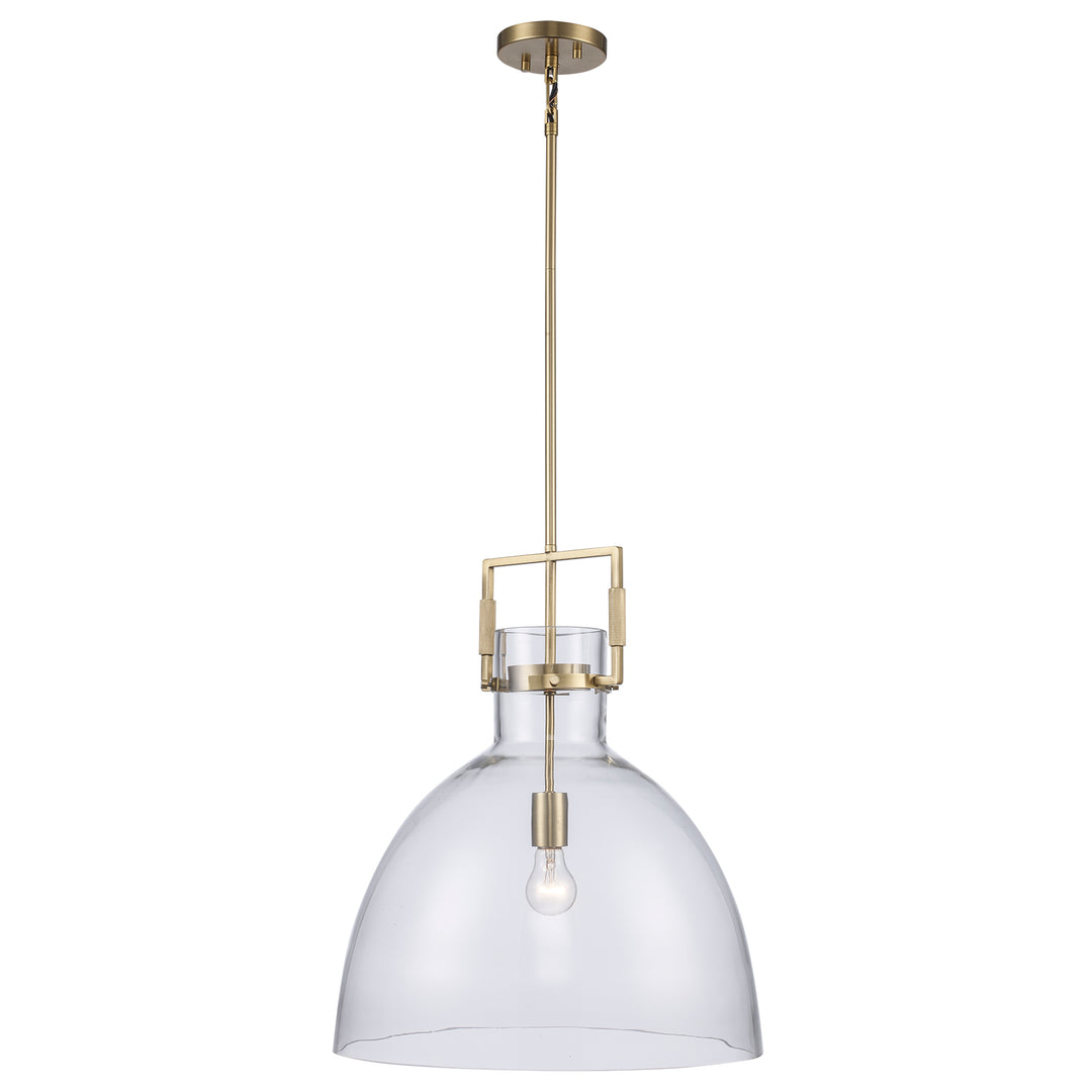 1-light Clear Glass shade - Antique Gold