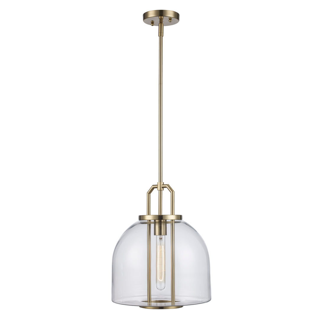 River 1-Light  with Glass Shade - Antique Gold